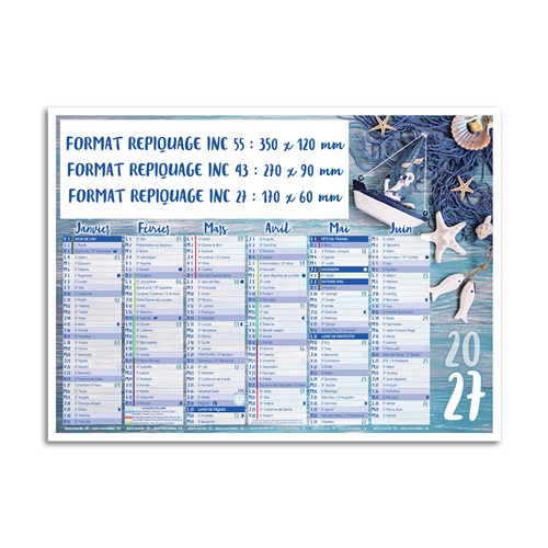 CALENDRIER BANCAIRE THEMATIQUE TRESORS DE MER_INC55_2027